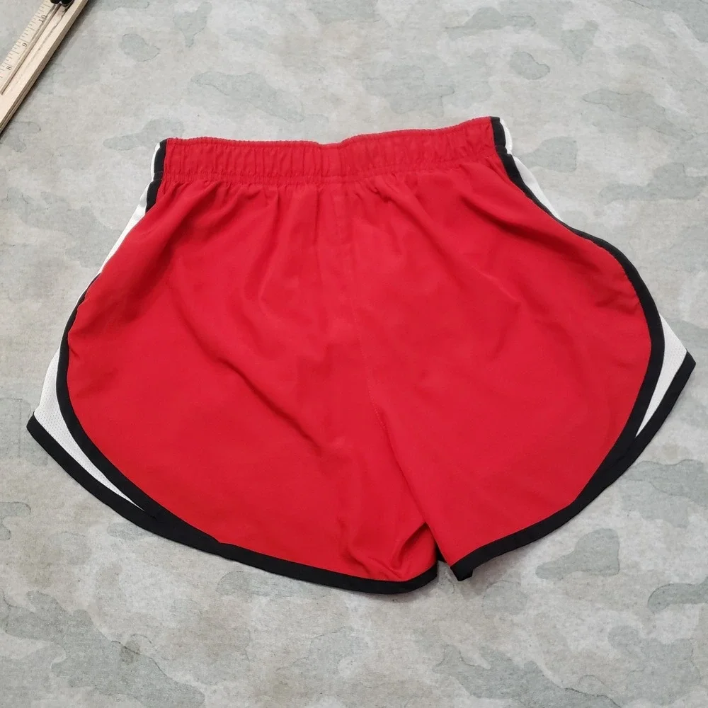 Nike Shorts Womens XS Red Dri-Fit Drawstring Running Lined Outdoors Gym Athletic